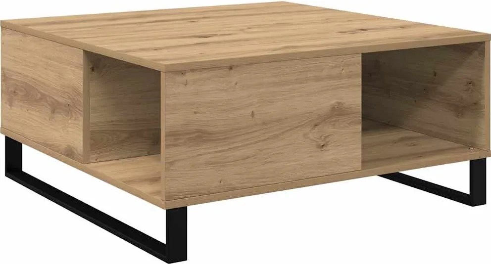 vidaXL Masă de cafea Stejar Artizanal 80 x 80 x 36,5 cm Lemn compozit