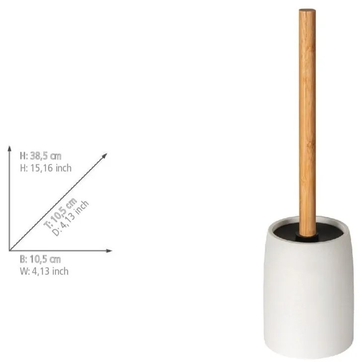 Perie de WC albă din polirășină Altavalle – Wenko