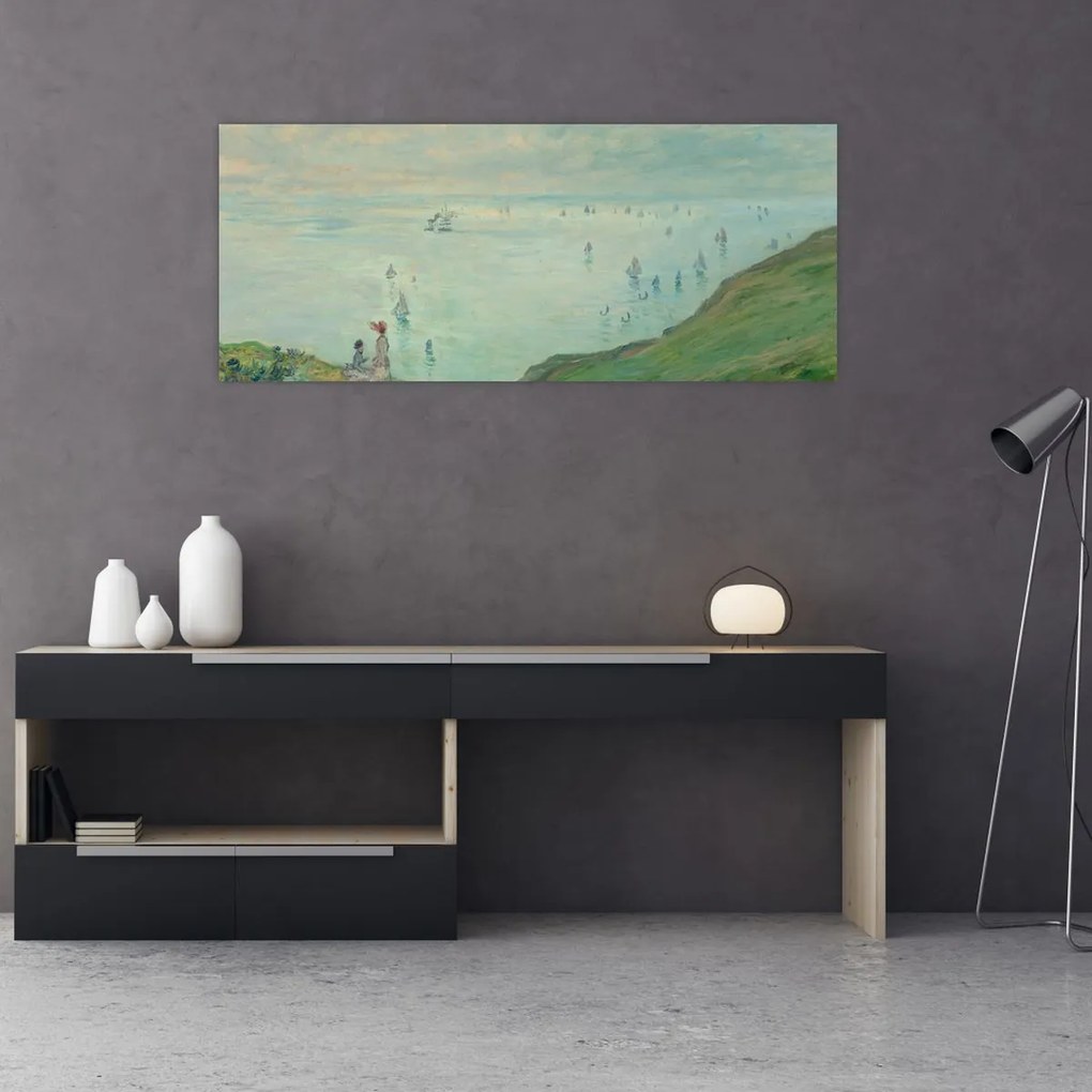 Tablou - Henri Fantin-Latour, Cliffs at Pourville, reproducere (120x50 cm)