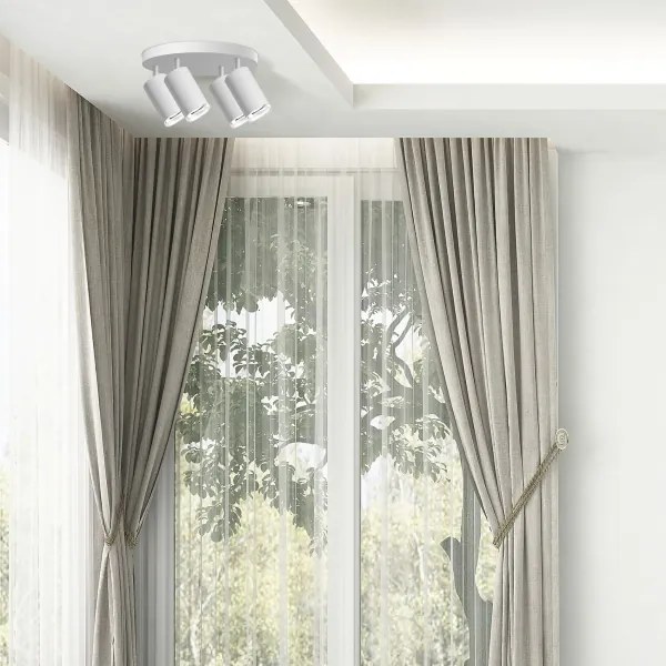 Spot LED RGBW TURYN, dimerizabil, pentru baie, 4x GU10/6,5W/230V, IP44, alb