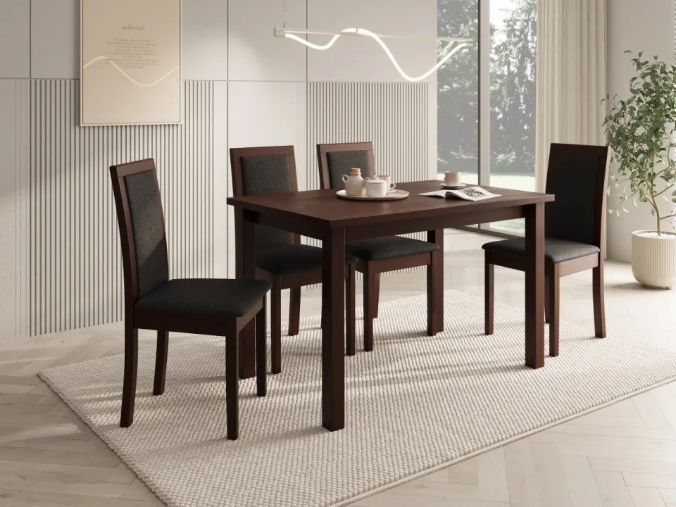 Scaun tapitat, din lemn, Nola IV, ADRK Furniture (Culoare: Sonoma / Opium 20)