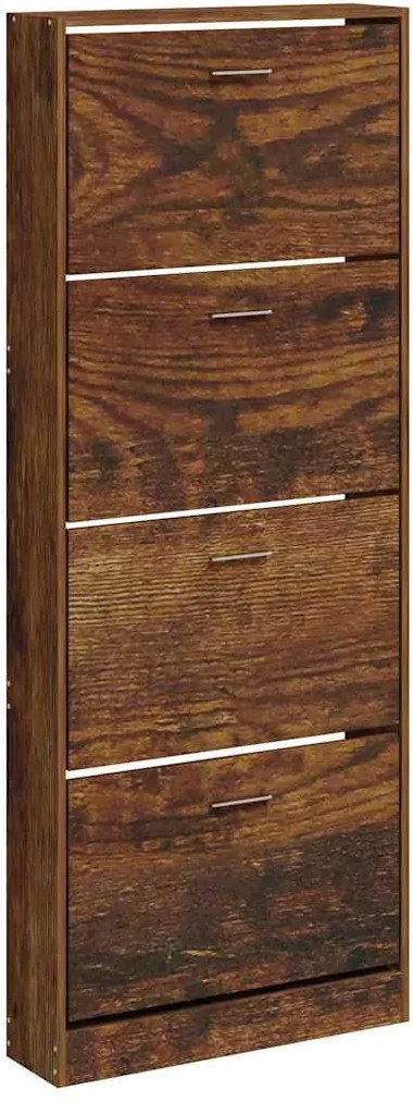 vidaXL Pantofar, stejar fumuriu, 59x17x150 cm, lemn compozit