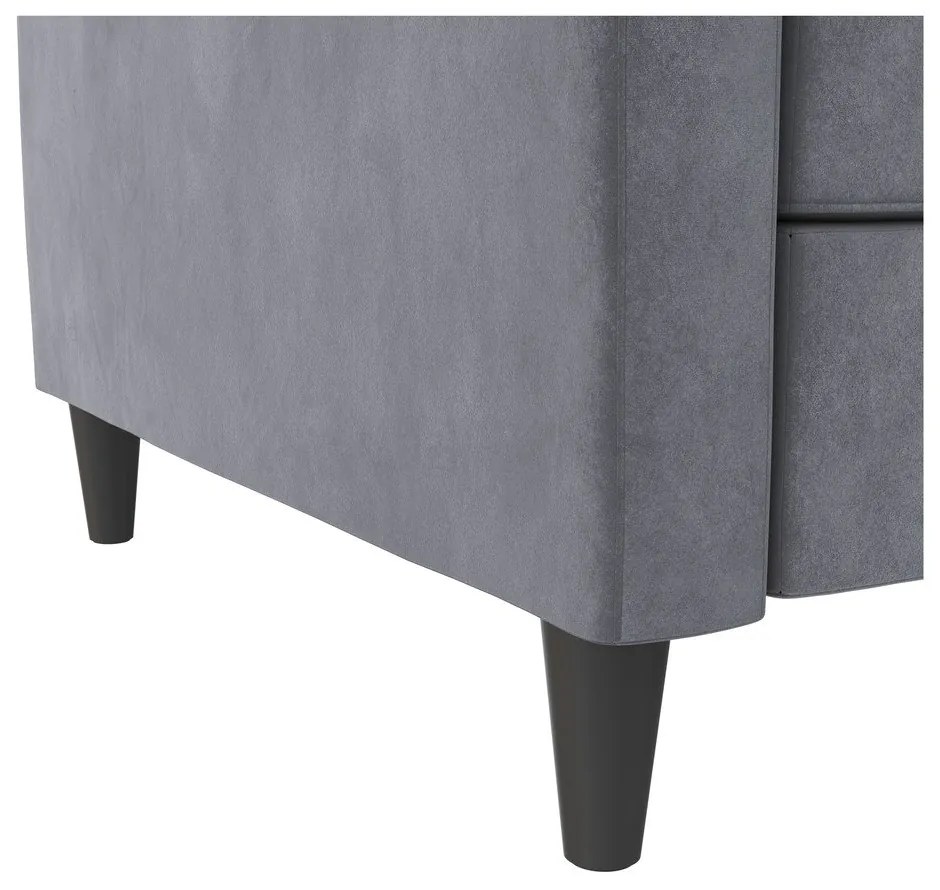 Canapea gri cu tapițerie din catifea 207 cm Celine – Støraa