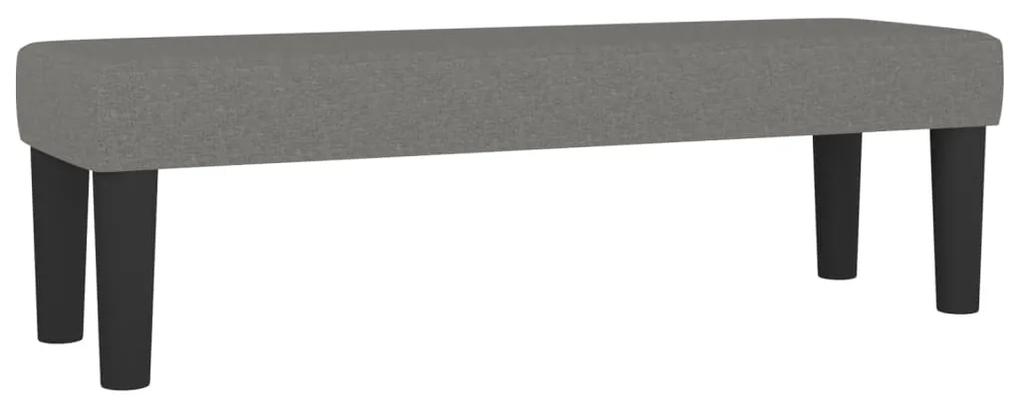 Pat continental cu saltea, gri inchis, 160x200 cm, tesatura Morke gra, 160 x 200 cm, Cu blocuri patrate