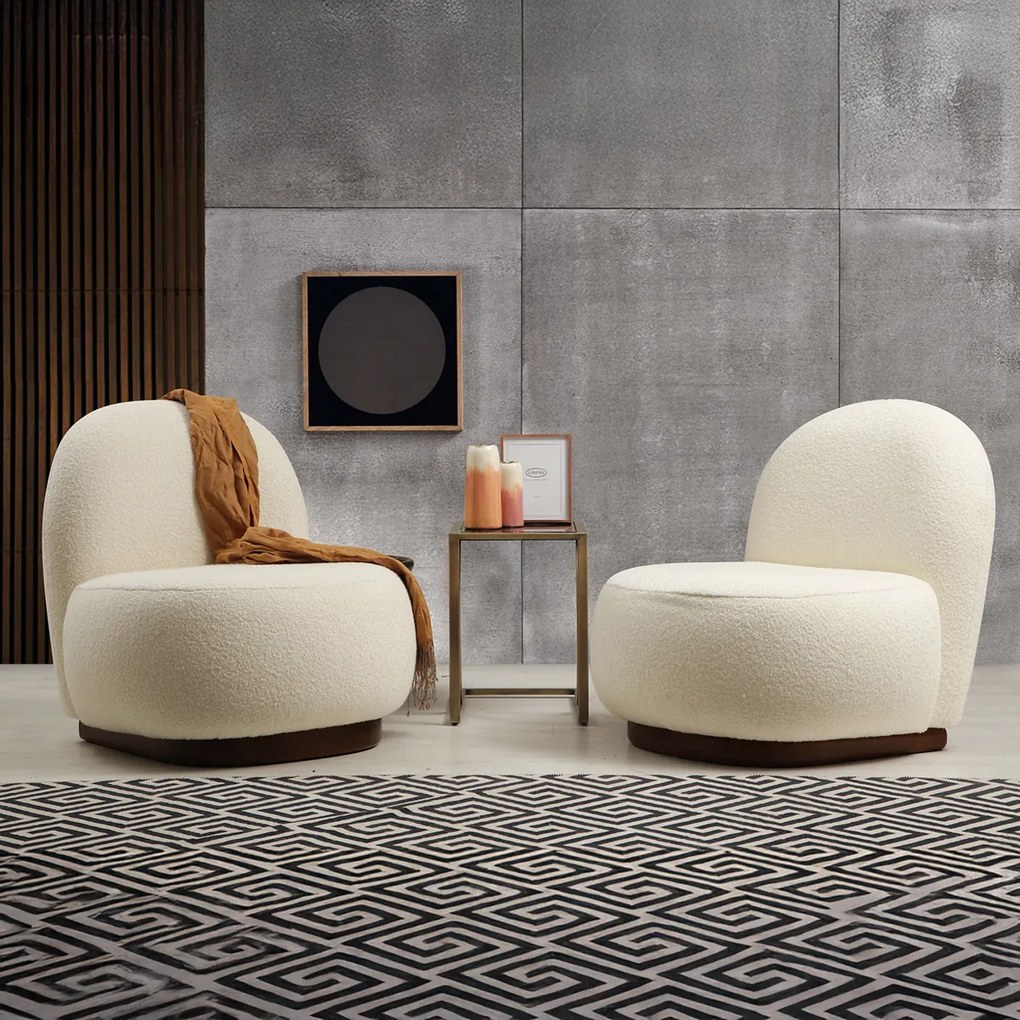 Scaun Tina Bouclet White