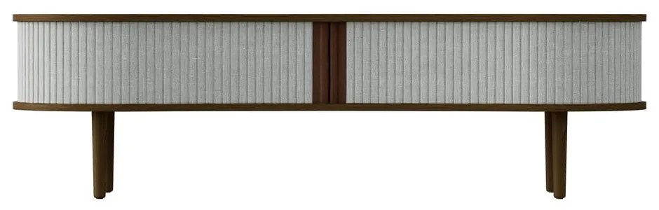 Masă TV gri/maro cu aspect de lemn de stejar 140x40 cm Audacious – UMAGE