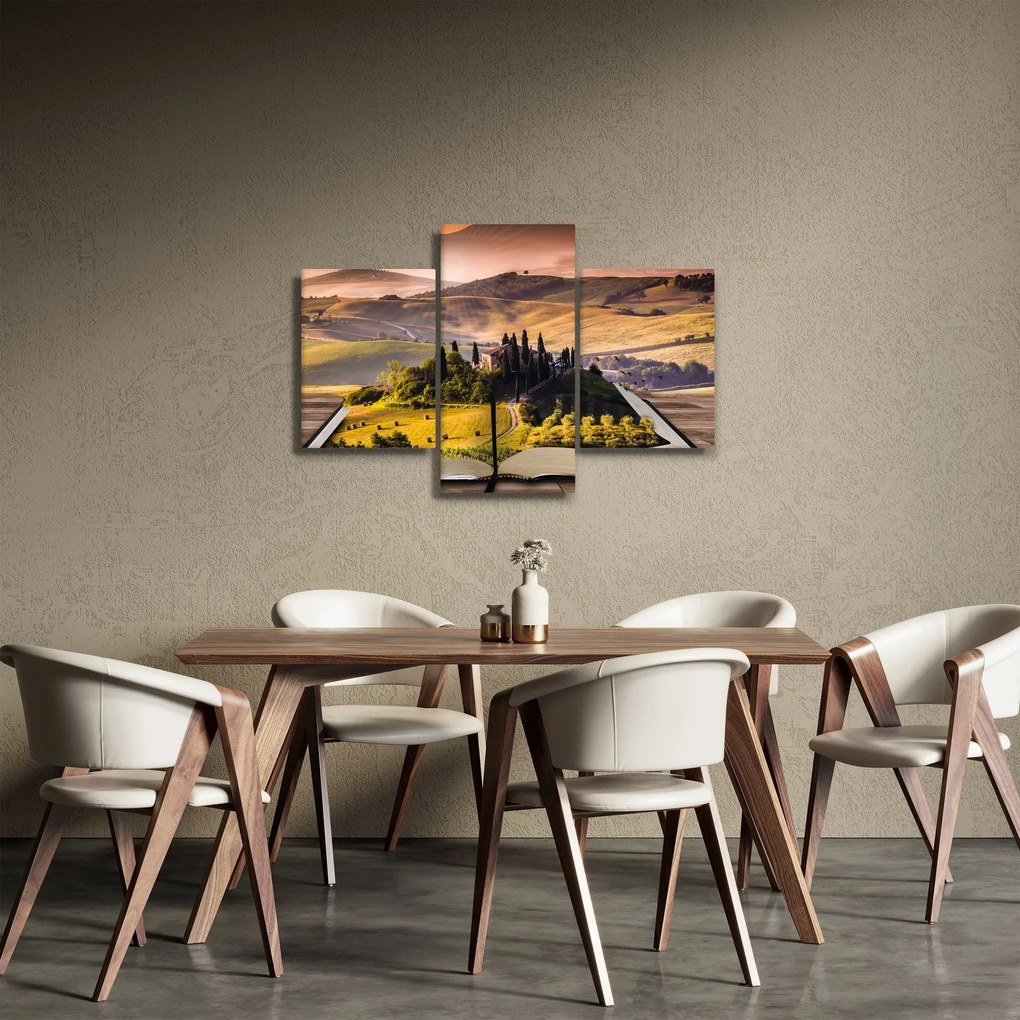 Tablou cu peisaj în carte (90x60 cm)