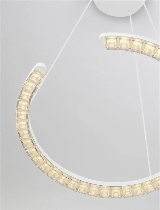 Lustra circulara aluminiu alb GREAMY D-46cm