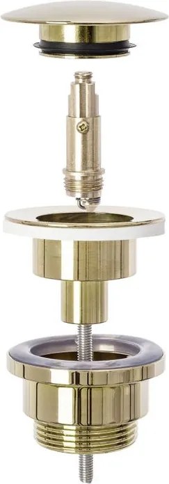 Set lavoar Sofia marble negru + baterie inalta Lungo auriu + dop universal auriu