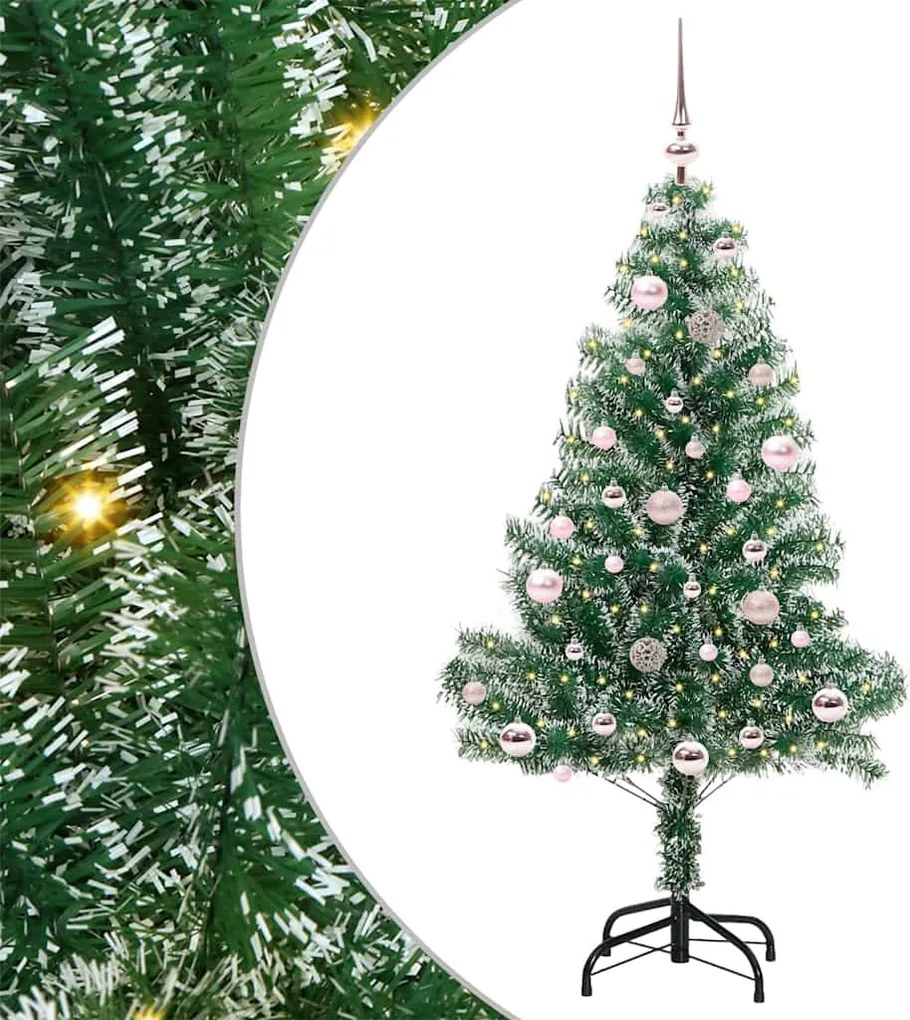 vidaXL Pom de Crăciun artificial cu zăpadă imitată și lumină LED