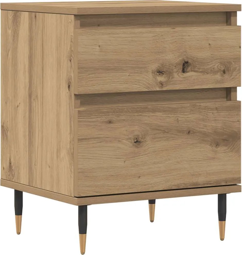 vidaXL Noptieră, stejar artizanal, 40x35x50 cm, lemn prelucrat