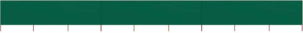 vidaXL Paravan anti-vânt cu 9 panouri, verde, 1200x120 cm, textil