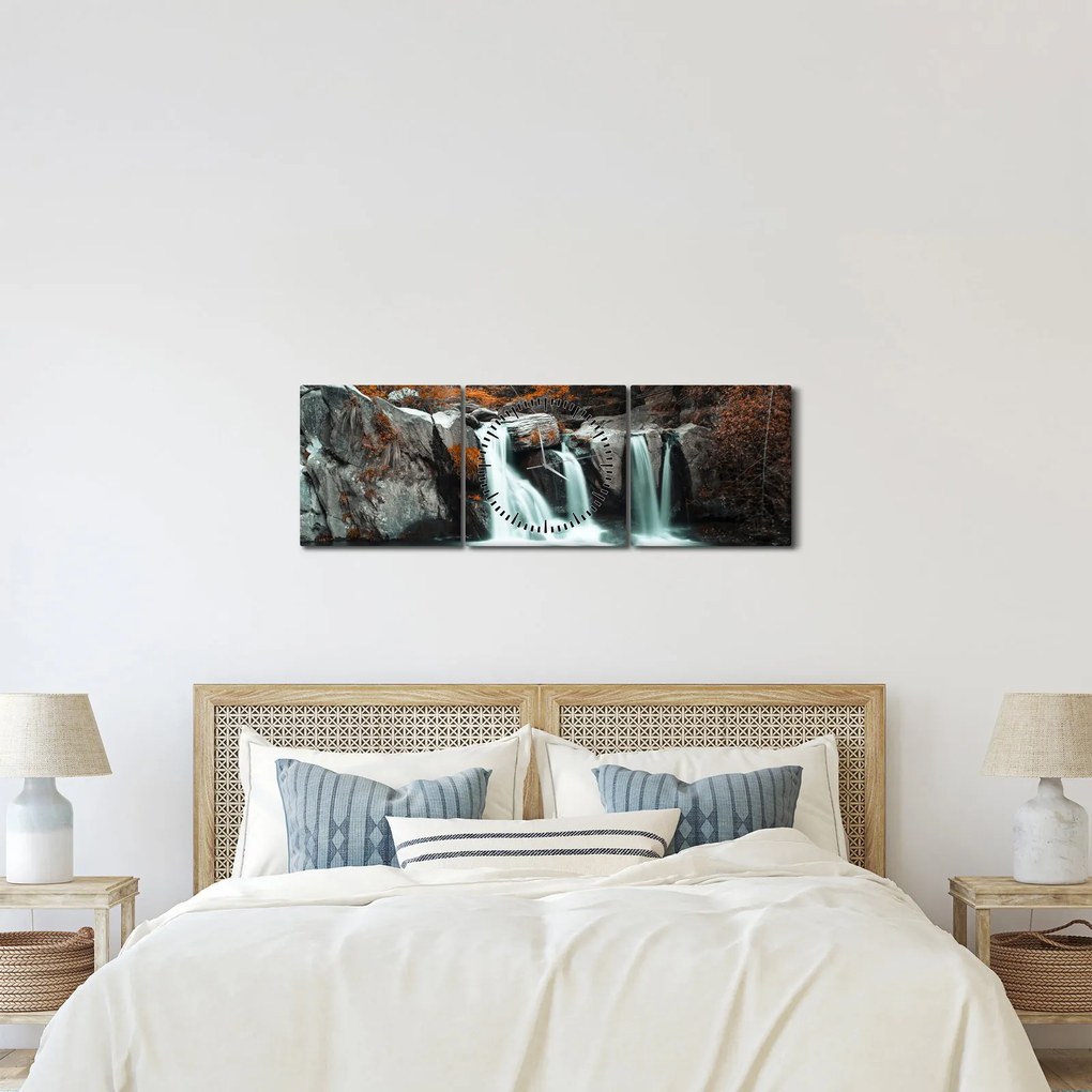 Tablou - Cascade (cu ceas) (90x30 cm)