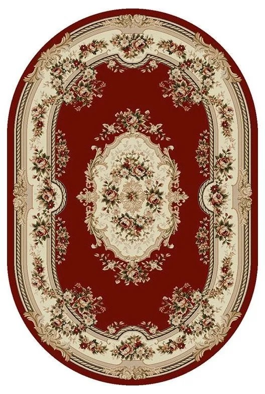Covor clasic cu flori oval 575 Selectează mărime: 060 X 110