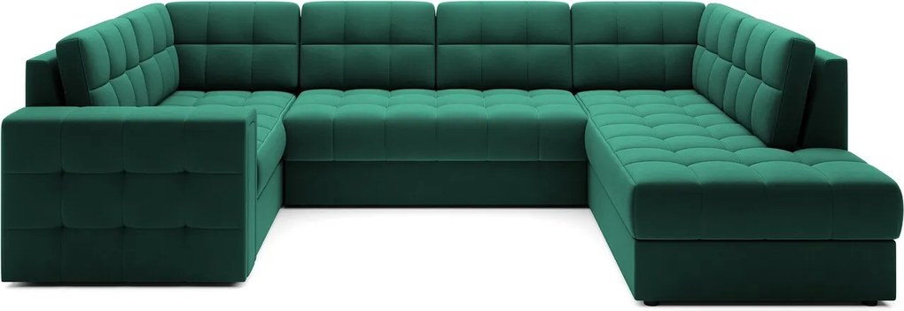 Coltar extensibil dreapta 5 locuri ELTAP, RT-35LU, Blewett, 299x198x82 cm, lemn/poliester, verde inchis