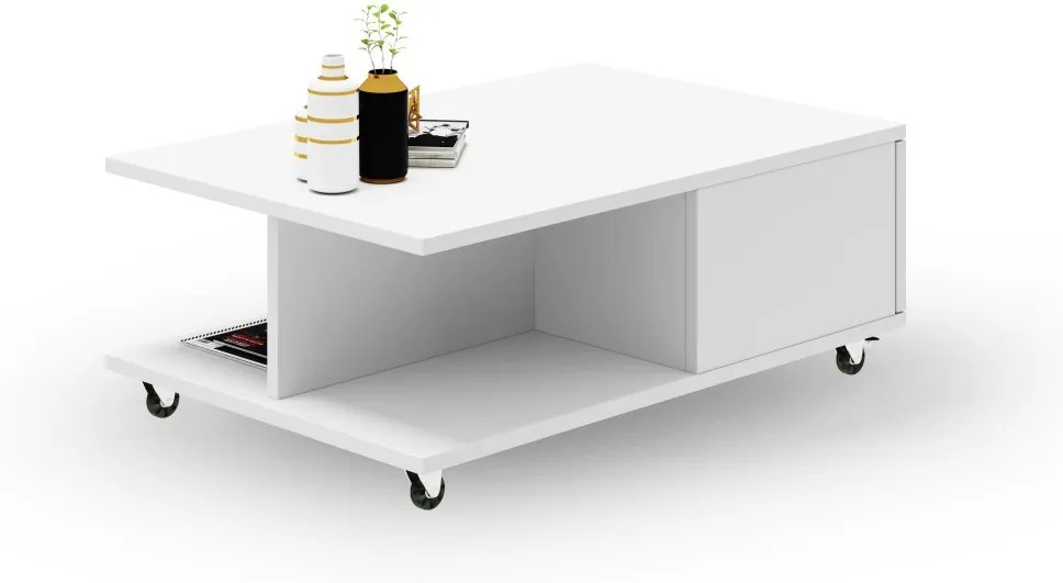 MAT-VIENNA măsuță de cafea, mat alb