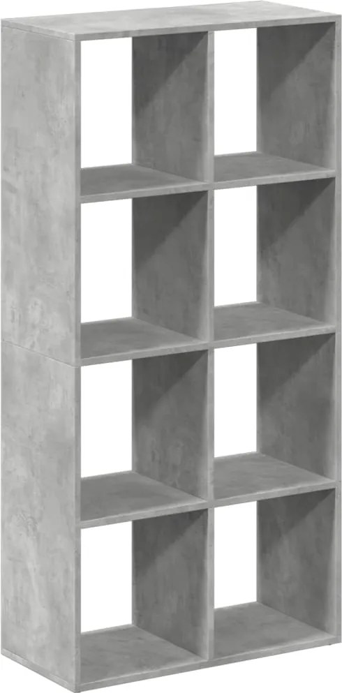 vidaXL Bibliotecă/separator cameră gri beton 69,5x29x137,5 cm lemn