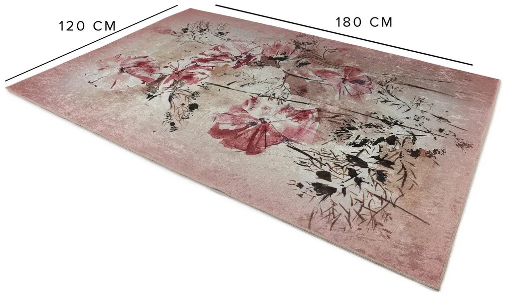 Covor, Mu150, 120x180 cm, Poliamida, Roz pudra