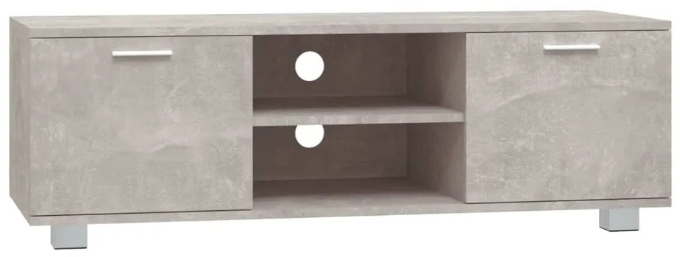 342618 vidaXL Comodă TV, gri beton, 120x40,5x35 cm, lemn compozit