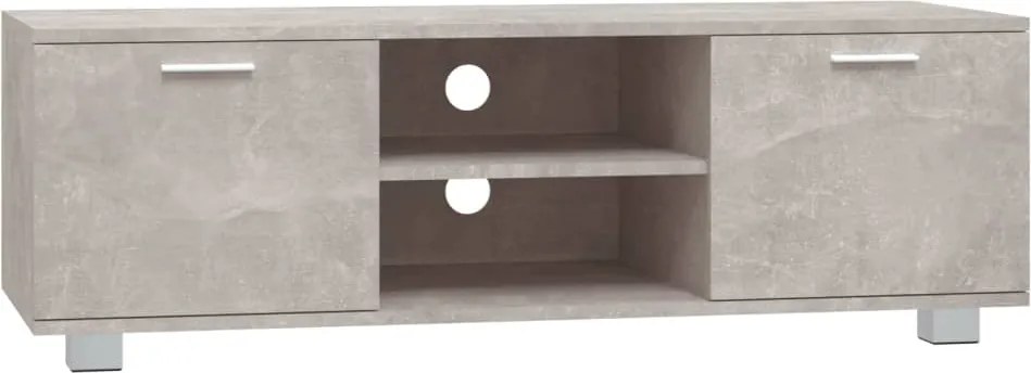 vidaXL Comodă TV, gri beton, 120x40,5x35 cm, lemn compozit