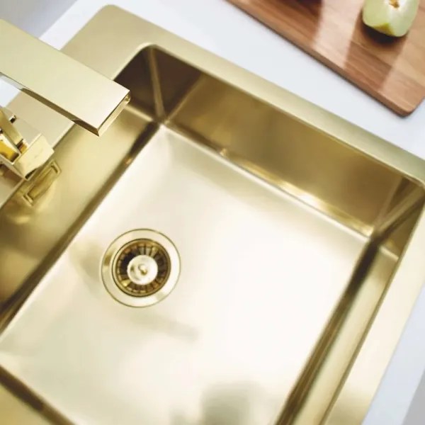 Chiuvetă de bucătărie ALVEUS 1106867 PURE 52,5x51,5 cm auriu