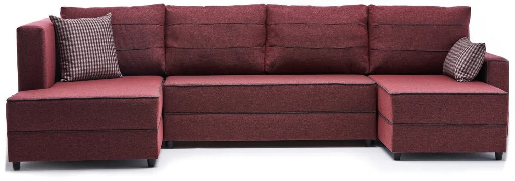 Canapea extensibilă de colț Ece Panoramik - Claret Red