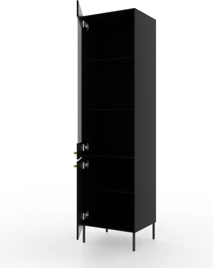 Vitrina cu doua usi, Tili, ADRK Furniture (Culoare: Bej)