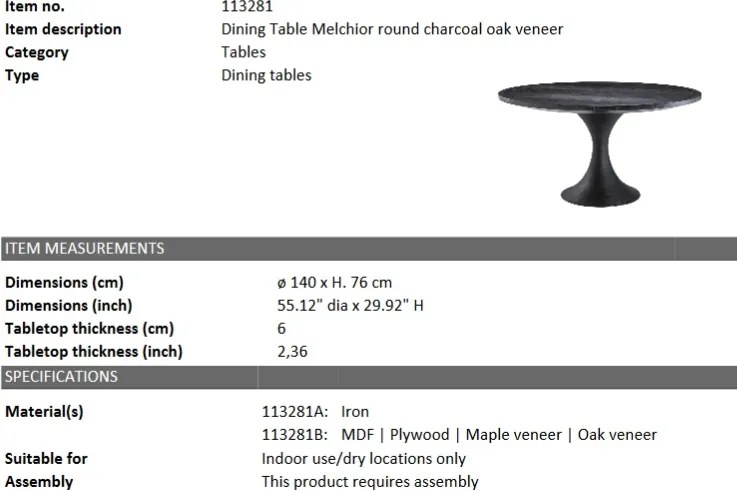 Masa LUX Melchior, bronz diam.140cm 113281 HZ