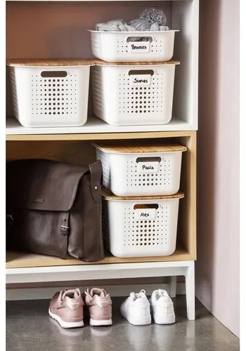 Coș de depozitare SmartStore Modern, alb, 37 x 28x 20 cm, 37 x 28 x 20 cm