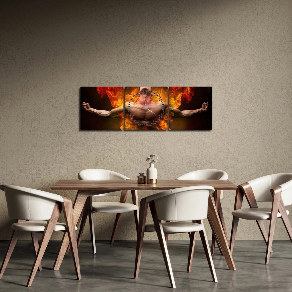 Tablou - Putera de bărbat (cu ceas) (90x30 cm)