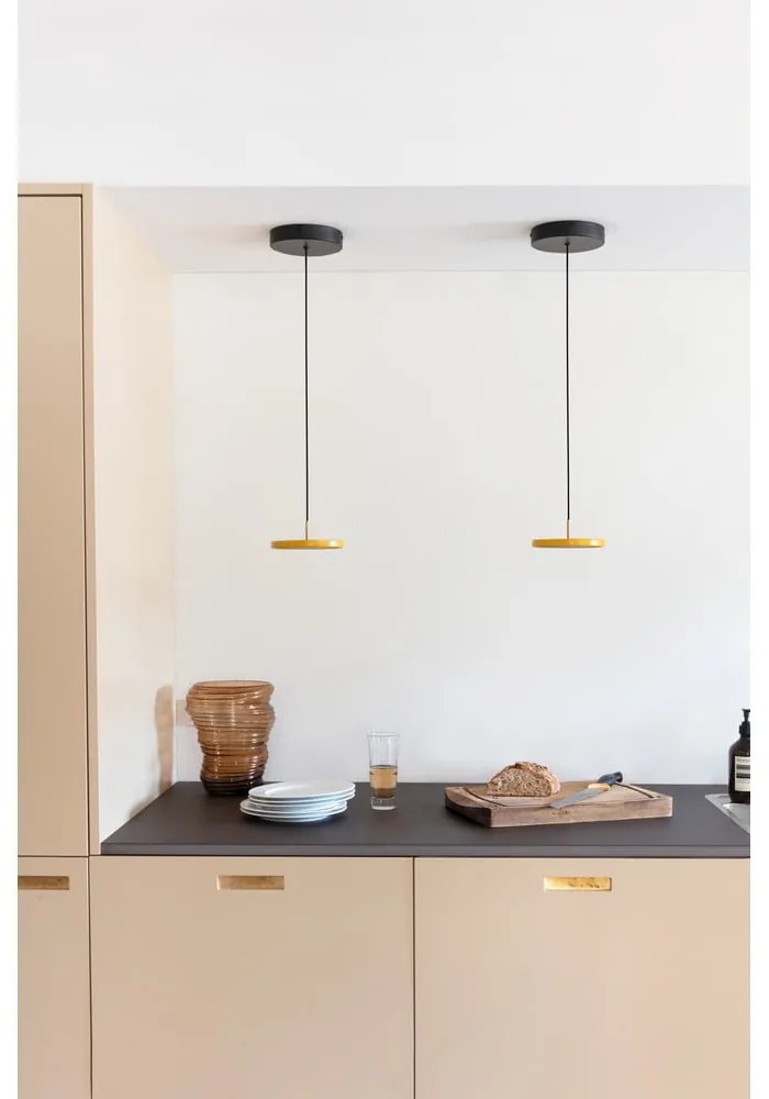 Lustră galbenă LED cu abajur din metal ø 15 cm Asteria Micro – UMAGE