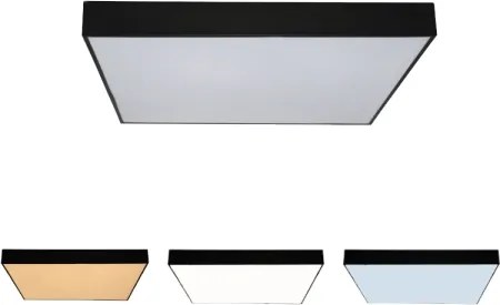 Plafonieră LED/215W/230V 3000/4000/6500K 80x80 cm neagră