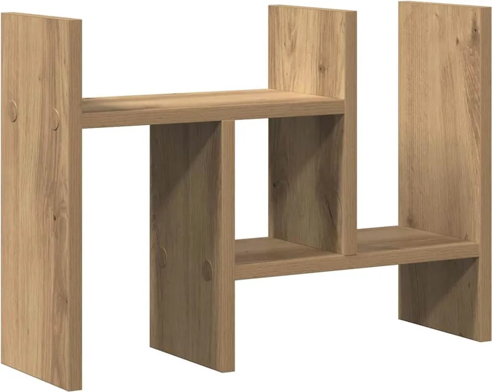 vidaXL Organizator Birou Stejar Artizanal 34,5 x 15,5 x 35,5 cm