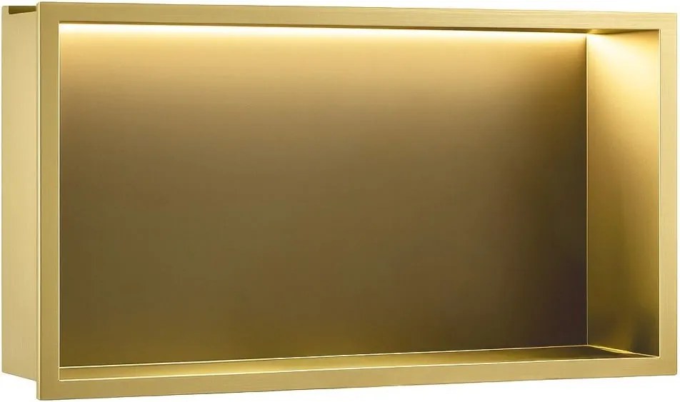 RAFT BAIE INCASTRAT PERETE LED 30x60 brush gold