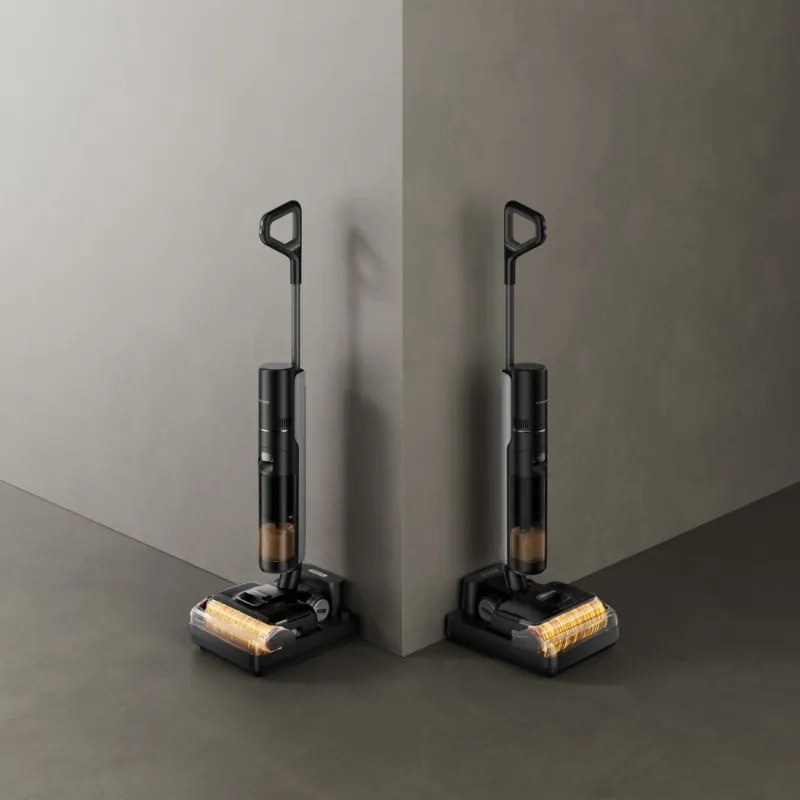 Aspirator vertical si mop Dreame H12 Pro FlexReach HHR44A, 400 W, 18 000 Pa, 50 min, 4 moduri, Curatare umeda pana la 90°C, Autocuratare si autosuscare, Ecran LED, Negru