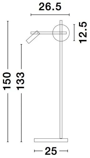 Lampadar, Lampa de podea cu reader LED JOLINE NVL-9919532