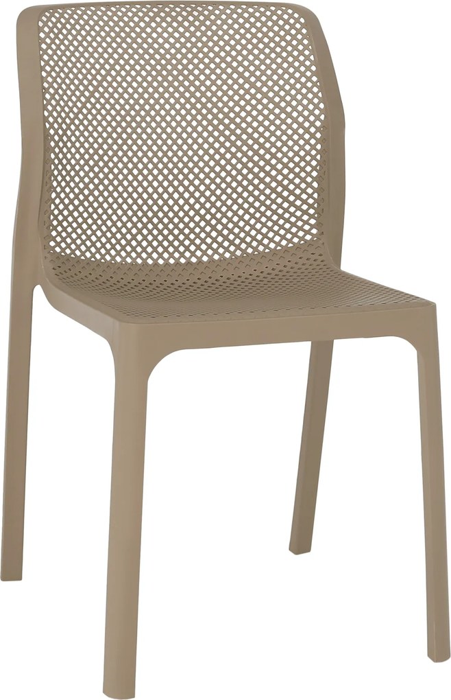 Scaun stivuibil, gri / maro gri-maro / plastic, LARKA