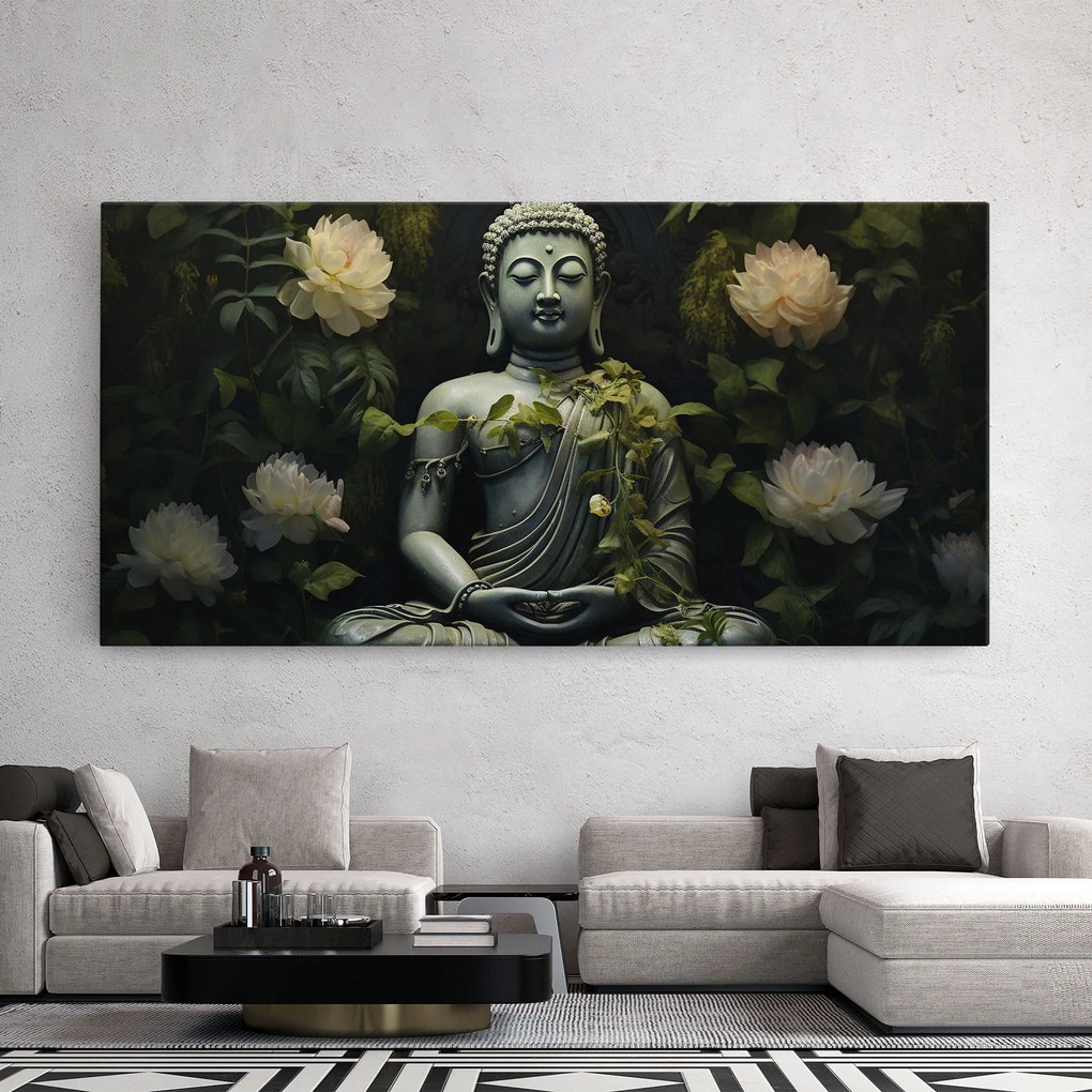 Tablou Canvas, 100x200cm, Dormitor si Living, Moderne, Buddha, Proud Buddha Statue