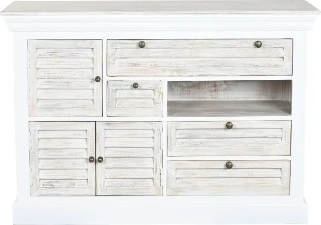 Comoda vintage din lemn de mango "Worn out White"