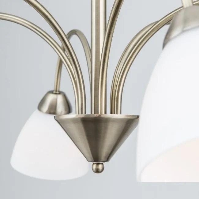 Candelabru, Lustra suspendata cu 6 brate Susan, alama antic