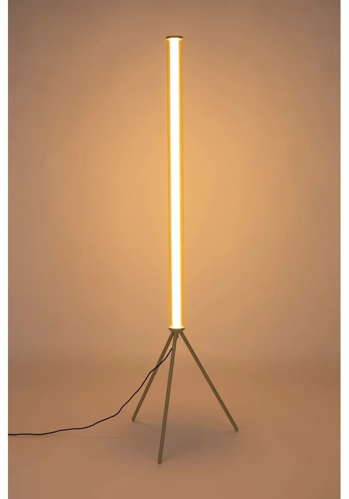 Lampadar bej LED cu intensitate reglabilă cu abajur din sticlă (înălțime 156 cm) Scotty – Zuiver