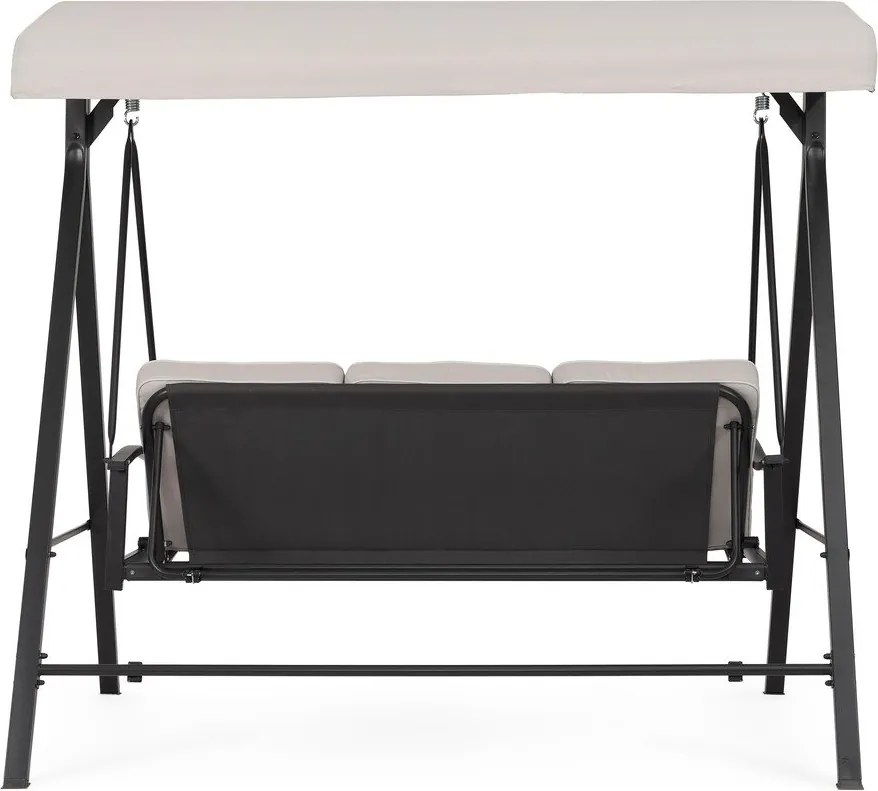 Balansoar de grădină gri antracit/bej din metal Taurus – Bizzotto