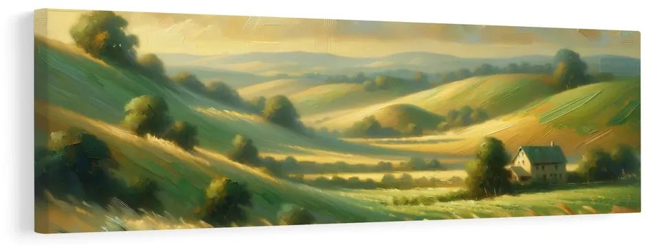 Tablou coline pitorești și grâu