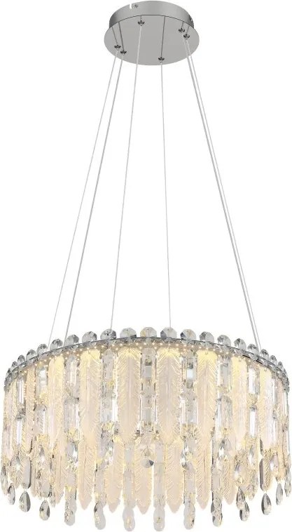 Lustra LED suspendata cu telecomanda KLUNKA crom