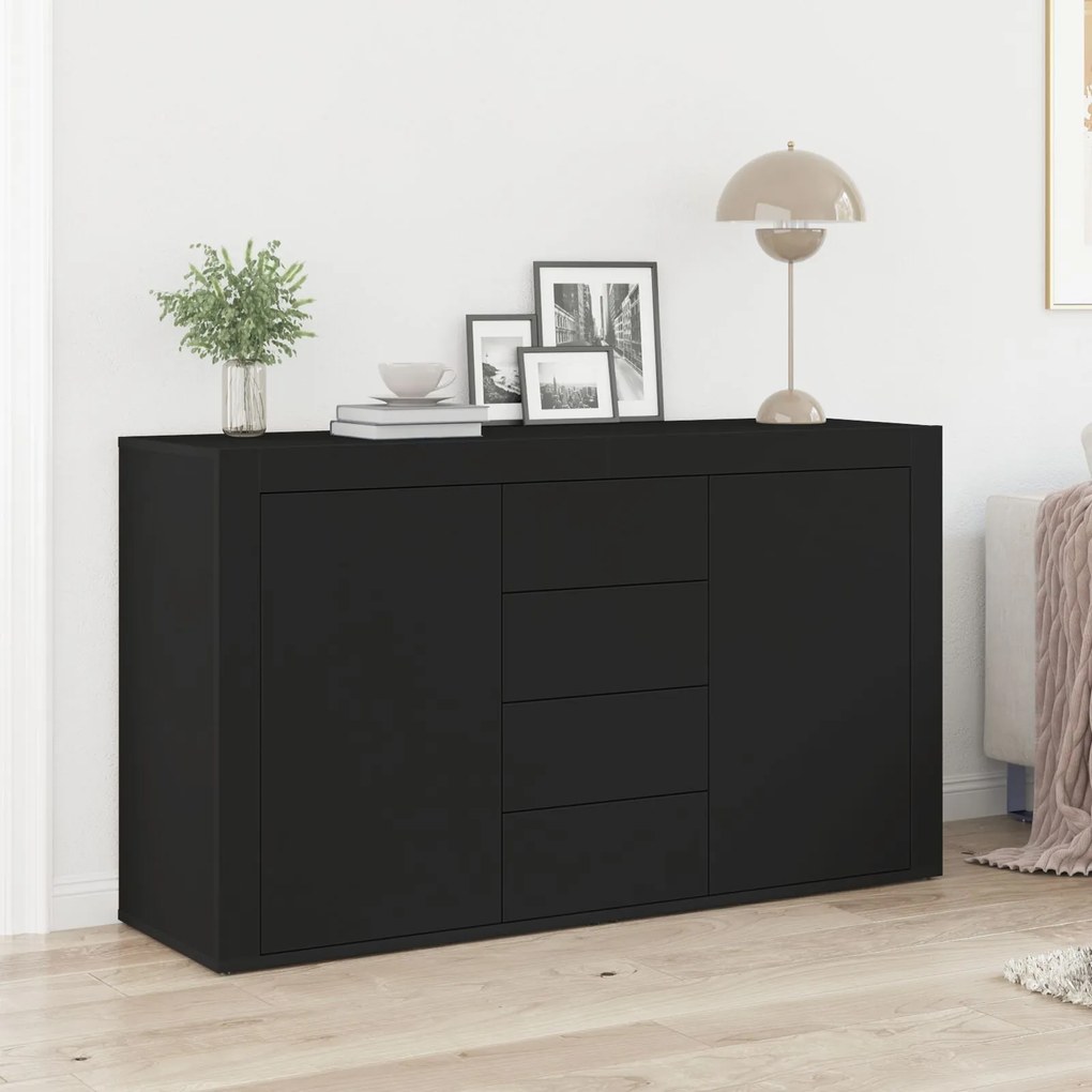 bufet vidaXL Negru Lemn prelucrat 120 x 36 x 69 cm Depozitare Bufet