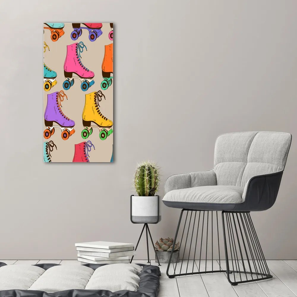 Tablou canvas Patine cu rotile colorate