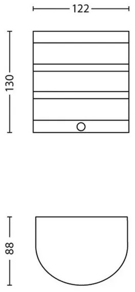 Philips 17315/47/16 - Aplică LED de exterior cu senzor, 3W, IP44