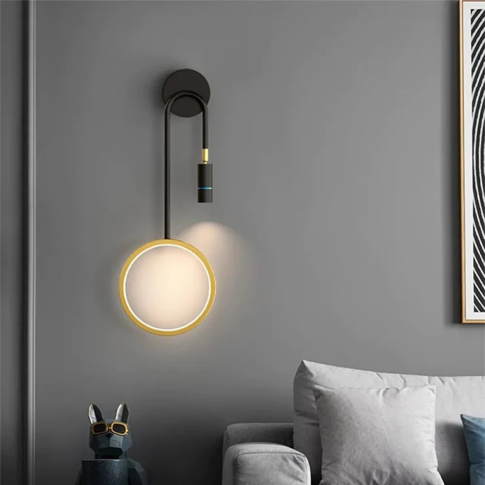 Aplica Led, Elit's Esn B93, 3 Tipuri De Lumina, 40W, Auriu negru