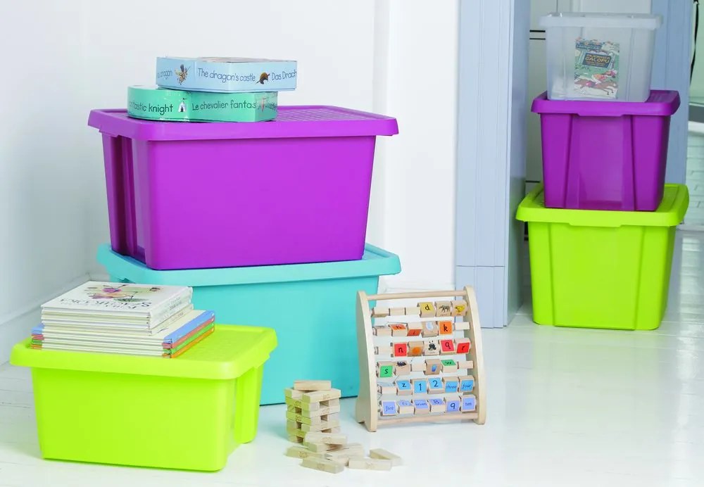 Cutie de depozitare cu capac 16L - albastru CURVER