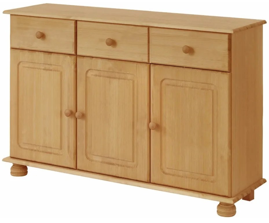 Comodă în culoare naturală joasă din lemn de pin 116x76 cm Ella – Støraa